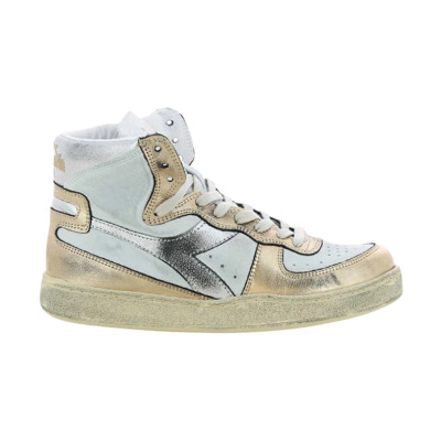 Dames Platina Basket Gebruikte Sneakers Diadora , Multicolor , Dames