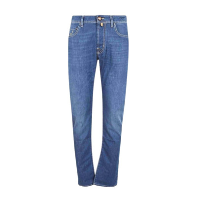 Denim 5-Pocket broek met geborduurd detail Jacob Cohën , Blue , Heren