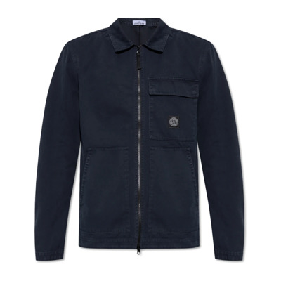 Denim jas Stone Island , Blue , Heren