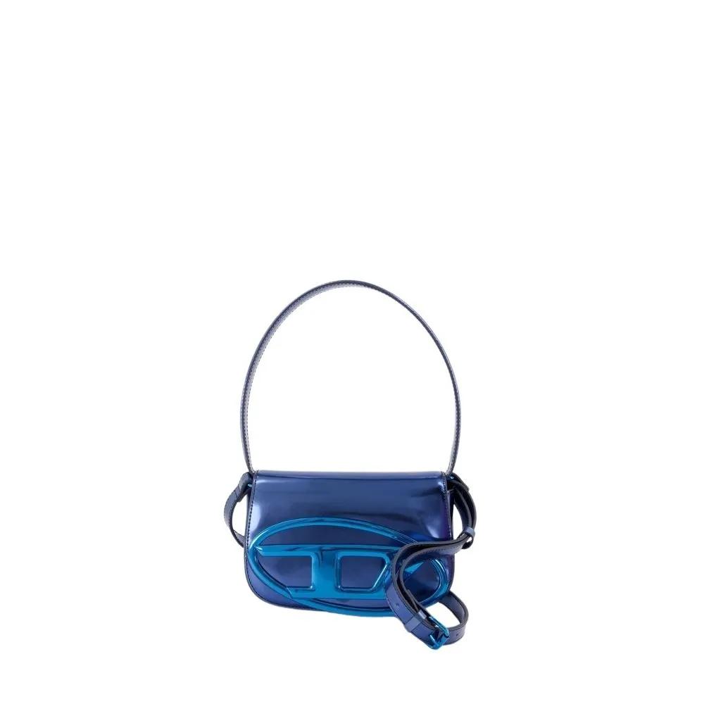 Diesel Shoppers - 1Dr Shoulder Bag - Leather - Blue in blauw