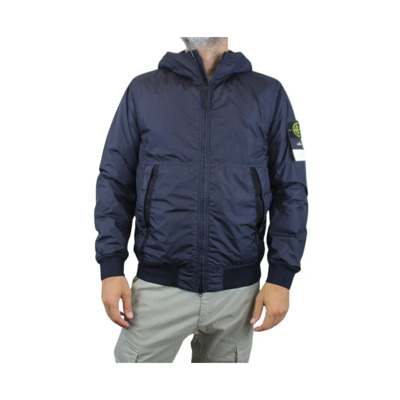 Donkerblauwe Hoodie Stone Island , Blue , Heren