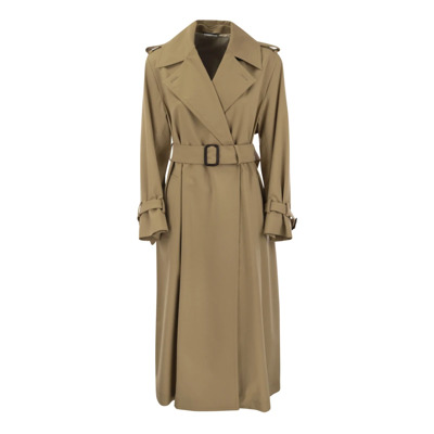 Dubbelbreasted trenchcoat van waterafstotende gabardine Max Mara Weekend , Beige , Dames