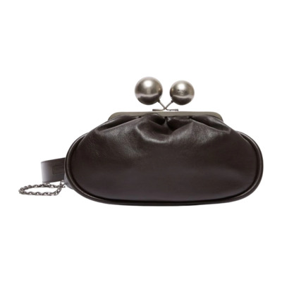 Elegante leren clutch tas Max Mara Weekend , Brown , Dames