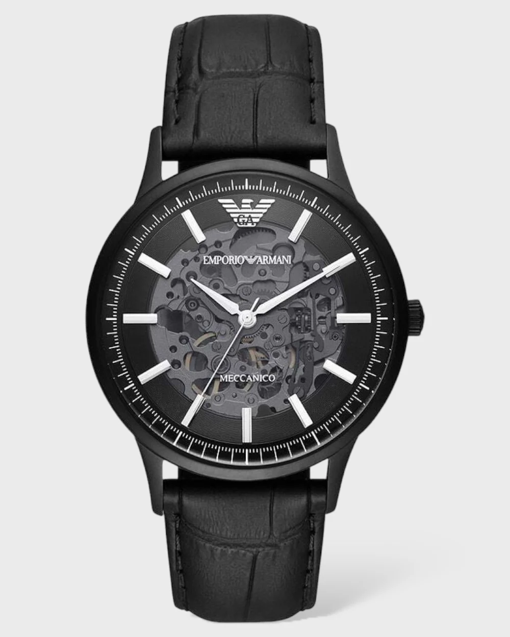 Emporio Armani Leren automatisch horloge