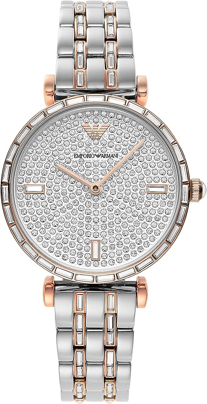 Emporio Armani Staal quartz dames horloge