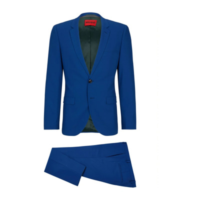 Extra Slim Fit Tweedelig Pak Hugo Boss , Blue , Heren