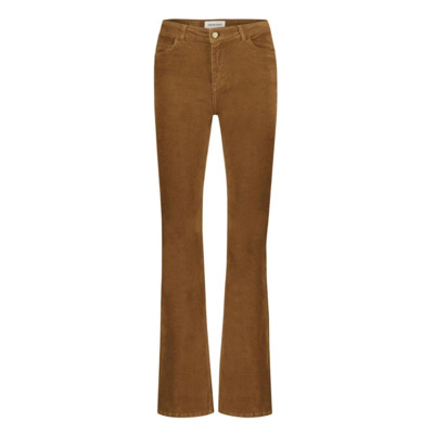 Flare Broek Eva Bruin Fabienne Chapot , Brown , Dames