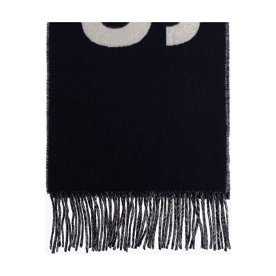 Fringe Logo Sjaal Jacquemus , Blue , Dames