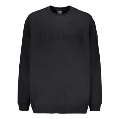 Geborduurd Logo Katoenen Sweatshirt Paul & Shark , Black , Heren