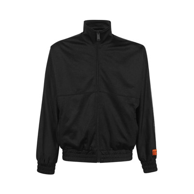 Geborduurd Logo Volledige Ritssluiting Hoodie Heron Preston , Black , Heren