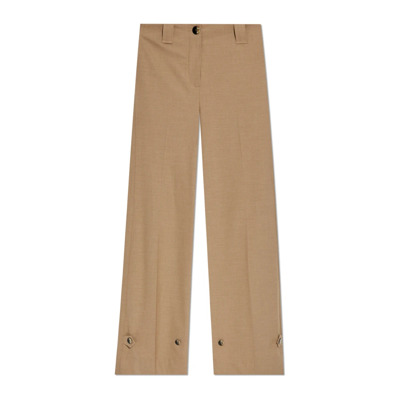 Gekreukelde broek Ganni , Beige , Dames