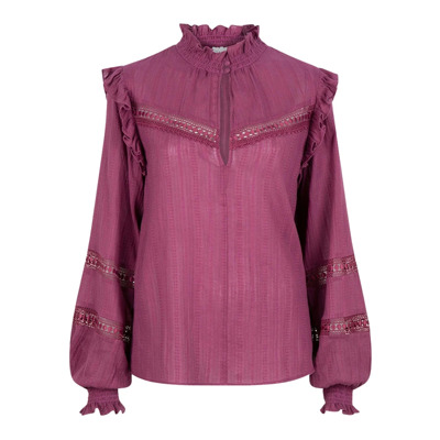 Gerimpelde Top in Faded Plum Dante 6 , Purple , Dames