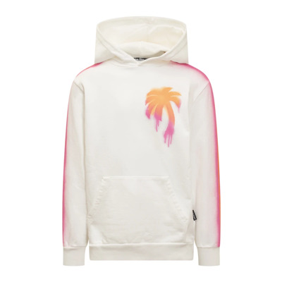 Gespoten Palm Hoodie Palm Angels , White , Heren