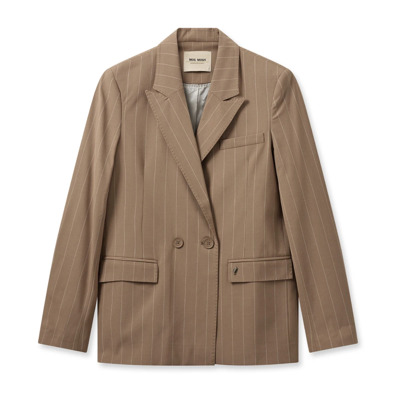 Gestreepte Blazer met Knoopsluiting MOS Mosh , Brown , Dames