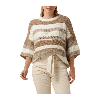 Gestreepte Boxy Sweater Winterbreisel Summum Woman , Multicolor , Dames