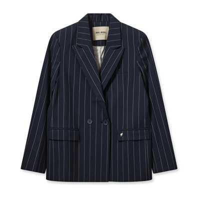 Gestreepte Navy Blazer met Klepzakken MOS Mosh , Blue , Dames