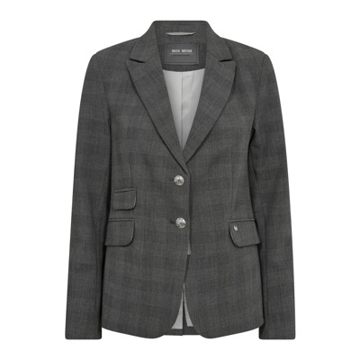 Getailleerde Blazer Sharkskin Patroon MOS Mosh , Gray , Dames