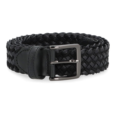 Gevlochten leren riem Paul & Shark , Black , Heren