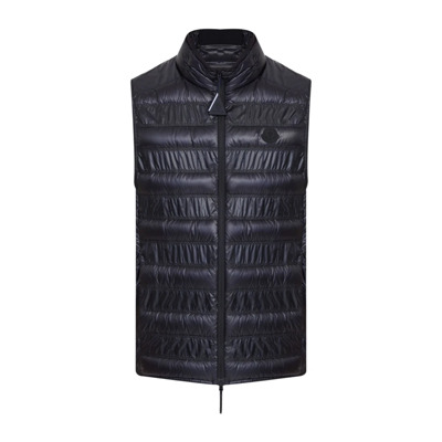 Gewatteerd Puffer Vest Moncler , Black , Heren