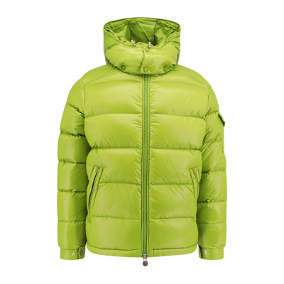 Gewatteerde jas met afneembare capuchon Moncler , Green , Heren