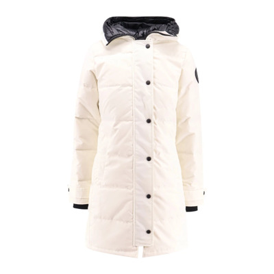 Gewatteerde jas met capuchon en iconische patch Canada Goose , White , Dames