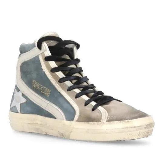 Golden Goose Sneakers - Blue Hightop Suede Leather Sneakers in blauw