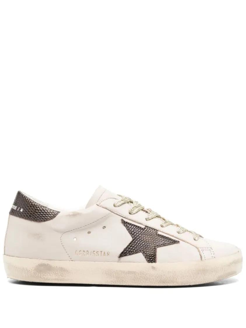 Golden Goose Sneakers - Super Star Gray Sneakers in wit