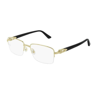 Goud Zwart Transparante Bril Cartier , Yellow , Unisex