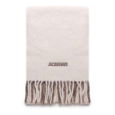 Gradient Effect Alpaca Wol Sjaal Jacquemus , Beige , Unisex