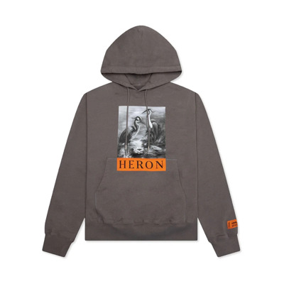 Grijze Grafische Print Hoodie Heron Preston , Gray , Heren