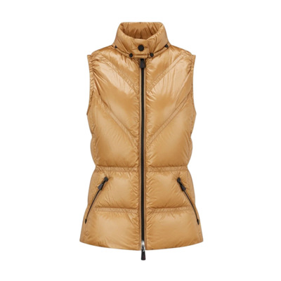 Groble Moye Gewatteerde Vest Moncler , Brown , Dames