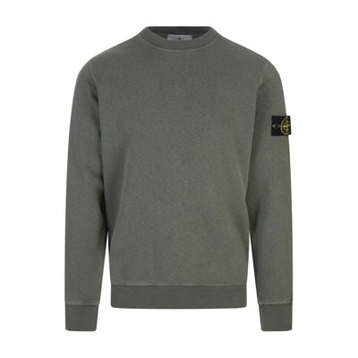 Groene Crew-Neck Sweater 'Old' Effect Stone Island , Green , Heren