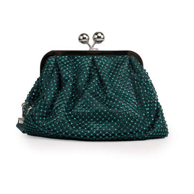 Groene Rhinestone Clutch Tas Max Mara Weekend , Green , Dames