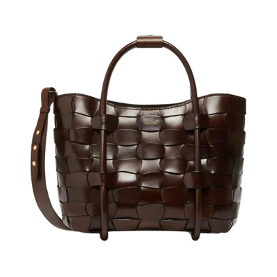 Handgeweven leren tas Max Mara , Brown , Dames