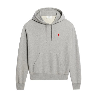 Hart Hoodie in Grijs Ami Paris , Gray , Heren