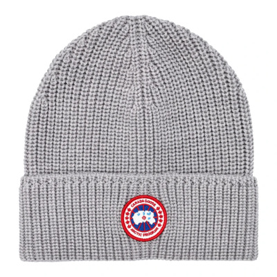 Heather Grey Rib Toque Beanie Aw24 Canada Goose , Gray , Heren