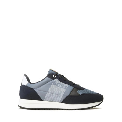 Heren Sneakers met Merkdetails Hugo Boss , Blue , Heren