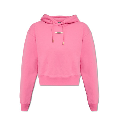 Hoodie met logo Jacquemus , Pink , Dames