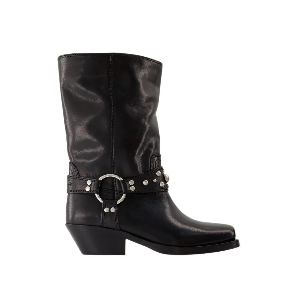 Isabel Marant Boots & laarzen - Antya Boots - Leather - Black in zwart