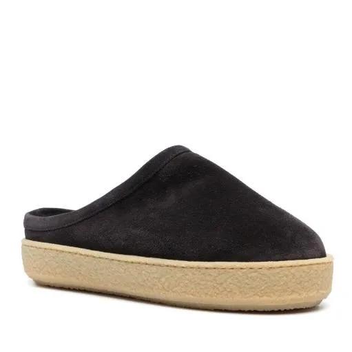 Isabel Marant Slippers - Black Suede Mules Shoes in zwart