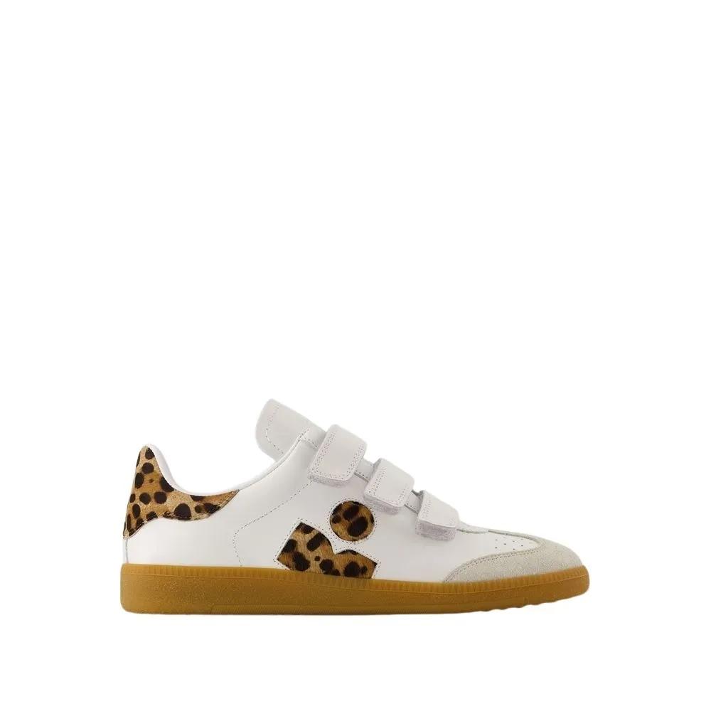 Isabel Marant Sneakers - Beth Sneakers - Leather - Leopard Print in wit