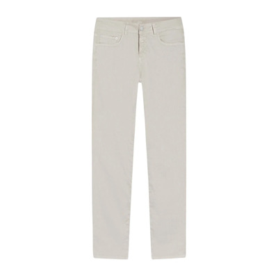 Italiaanse Linnen Blend Stretch Broek Closed , Beige , Dames