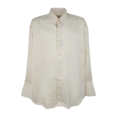 Ivory Oversized Shirt Ami Paris , Beige , Heren