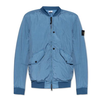 Jas met logo Stone Island , Blue , Heren