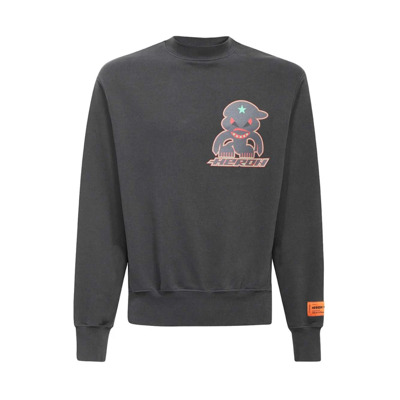 Katoenen sweatshirt met voor- en achterprint Heron Preston , Gray , Heren