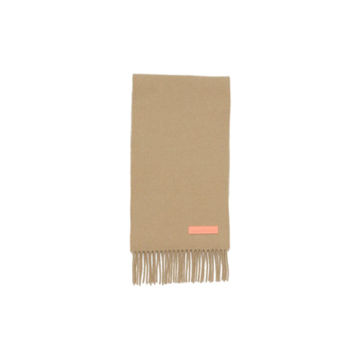 Khaki Groene Wol Fringed Sjaal Acne Studios , Beige , Unisex