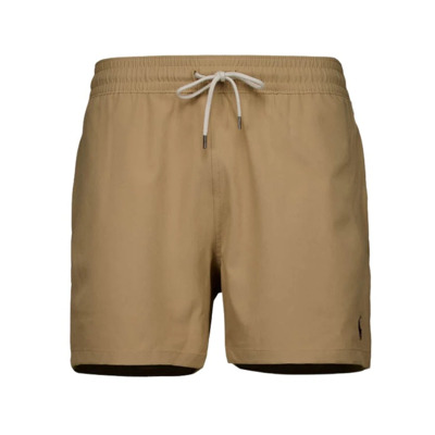 Khaki Zwembroek met Logo Patch Ralph Lauren , Brown , Heren