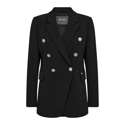 Klassieke Blazer met Zakken MOS Mosh , Black , Dames