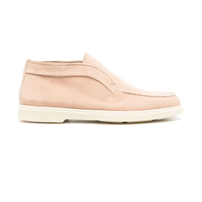 Klassieke Leren Loafers Santoni , Beige , Dames