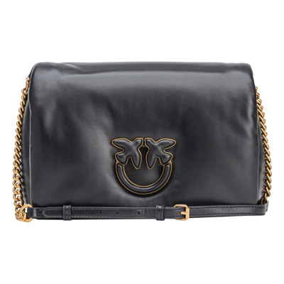 Klassieke Love Clutch Tas Click Puff Zwart Pinko , Black , Dames